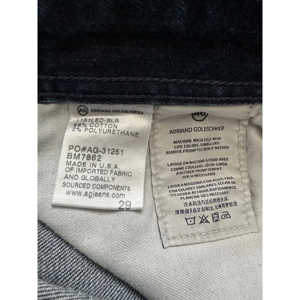 Minimalist AG Adriano Goldschmied Matchbox Slim Straight Jeans 29 Dark Indigo